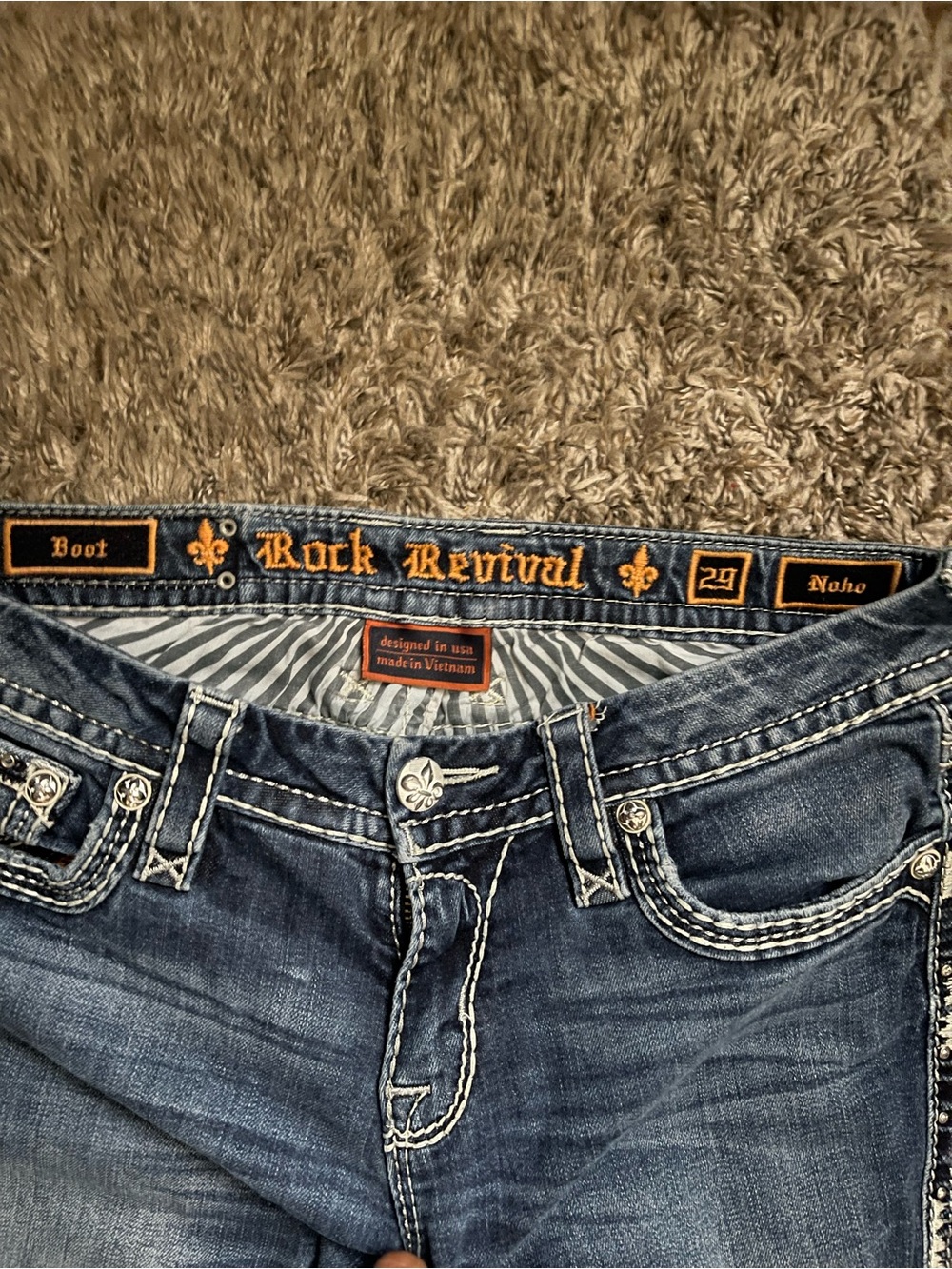 Rock Revival Womens Blue Bootcut Jeans - Picture 3 of 9